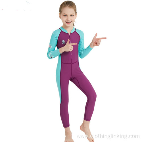 Kids One Piece Long Sleeve Swimsuit